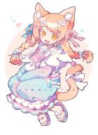 1girl :3 :d alternate_costume animal_ear_fluff animal_ears asp@juken bad_id bad_twitter_id blue_bow bow braid cat cat_ears cat_tail choker fang heart highres kaenbyou_rin open_mouth orange_eyes orange_hair pink_bow red_eyes red_hair simple_background slippers slit_pupils smile solo tail tail_bow tail_ornament touhou twin_braids // 1327x1807 // 454KB