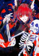 1girl absurdres animal_ears bow braid cat_ears hair_bow highres kaenbyou_rin long_hair mashi_(pixiv_zcjd2538) multiple_tails rating:general red_eyes red_hair score:3 tail touhou twin_braids // 1920x2726 // 704KB