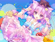 1girl adapted_costume animal_ears cat cat_ears commentary_request eyeball fang flower hairband heart heart_of_string kaenbyou_rin kaenbyou_rin_(cat) kinokomushi komeiji_satori open_mouth paw_pose revision short_sleeves solo striped thighhighs third_eye touhou wrist_cuffs // 1200x909 // 1.3MB