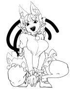 1girl animal_ear_fluff animal_ears bow braid breasts cat_ears cat_girl cat_tail dress extra_ears fingernails frilled_dress frills full_body hair_bow high_collar highres juliet_sleeves kaenbyou_rin large_breasts long_fingernails long_sleeves looking_at_viewer monochrome multiple_tails open_mouth pointy_ears puffy_sleeves rating:general score:2 sharp_teeth side_braids solo squatting tail teeth tenkatorouze touhou twin_braids two_tails // 1536x2048 // 221KB