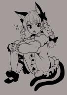 monochrome orin touhou // 1410x1983 // 502KB